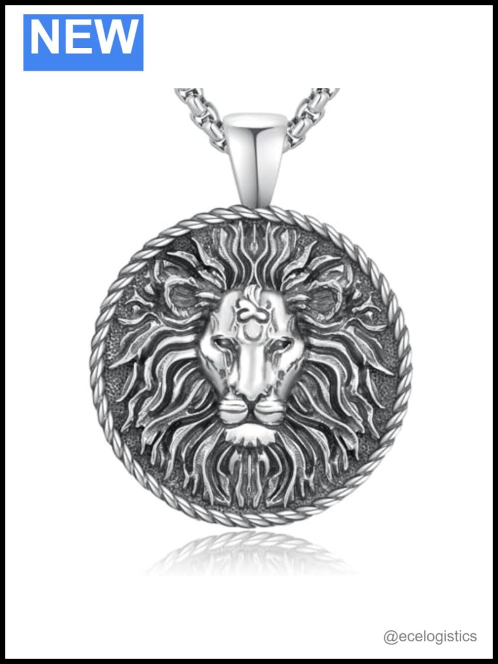 S925 Sterling Silver Lion Pendant Necklace